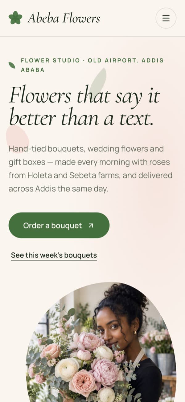 Abeba template preview