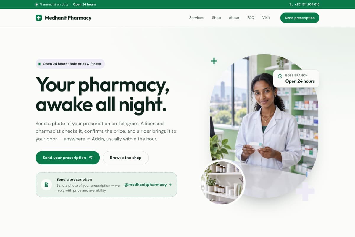 Medhanit template preview