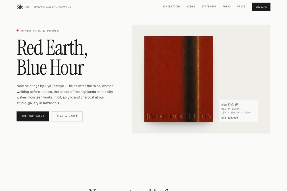 Sile template preview